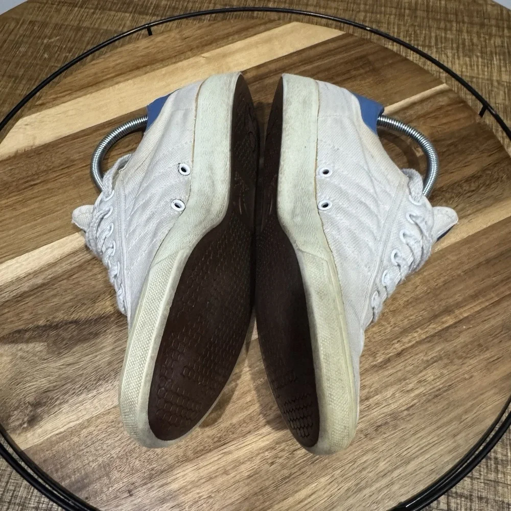Vintage Adidas Shoes Mens 8.5 White Ivory Tennis Court Canvas Sneaker Taiwan 70s